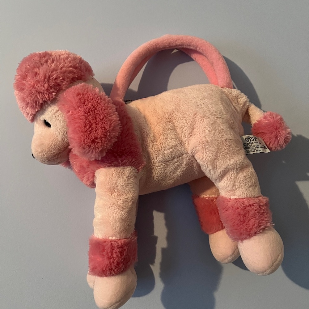 Russ Pink Plush Poodle Bag